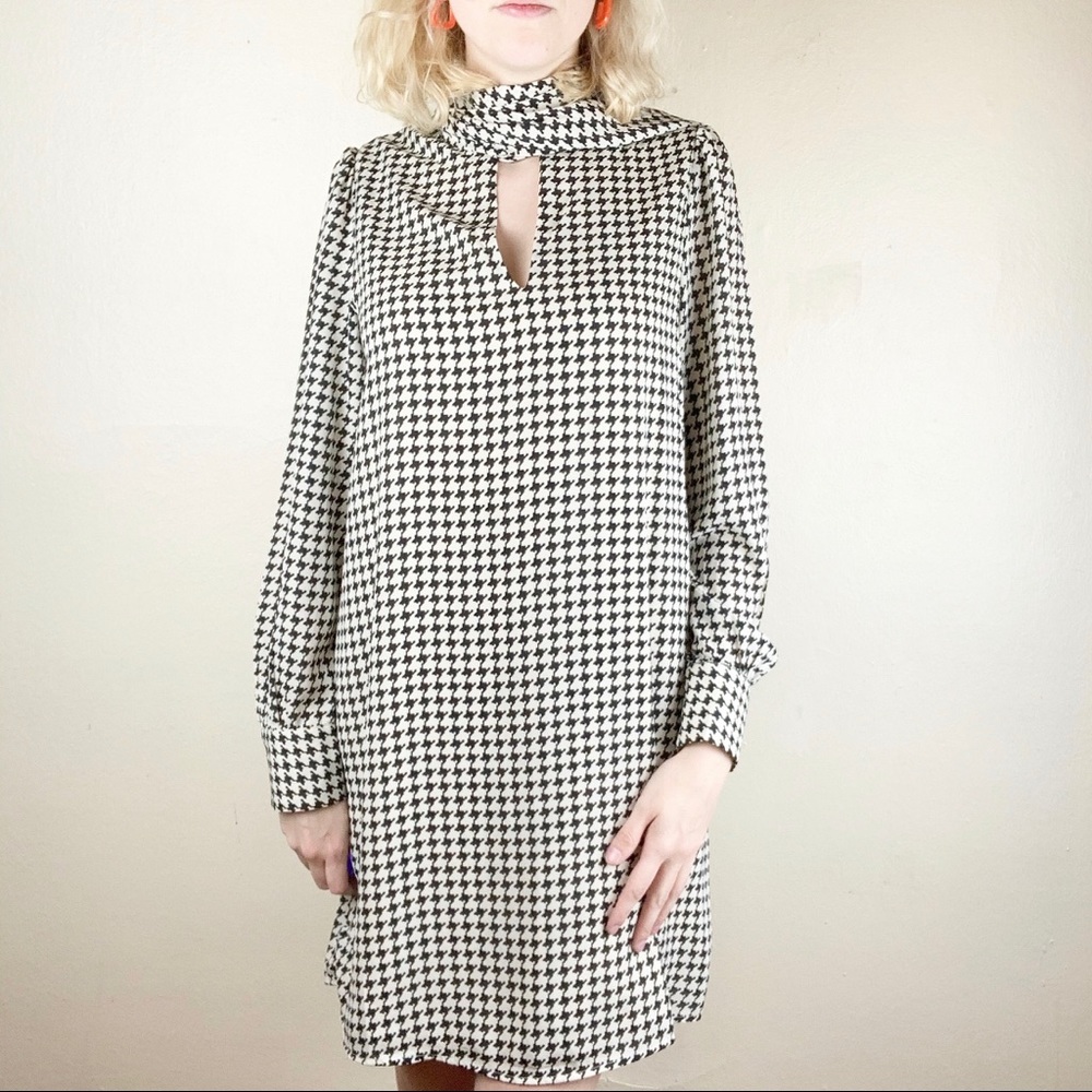 COPY - Who what wear patterned black and white dr…